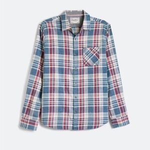 Classic Blue and Red Plaid Men's Shirt